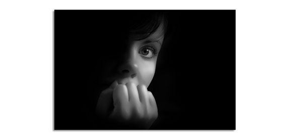 Portrait Photography Technique of Black and White Close-up Portrait