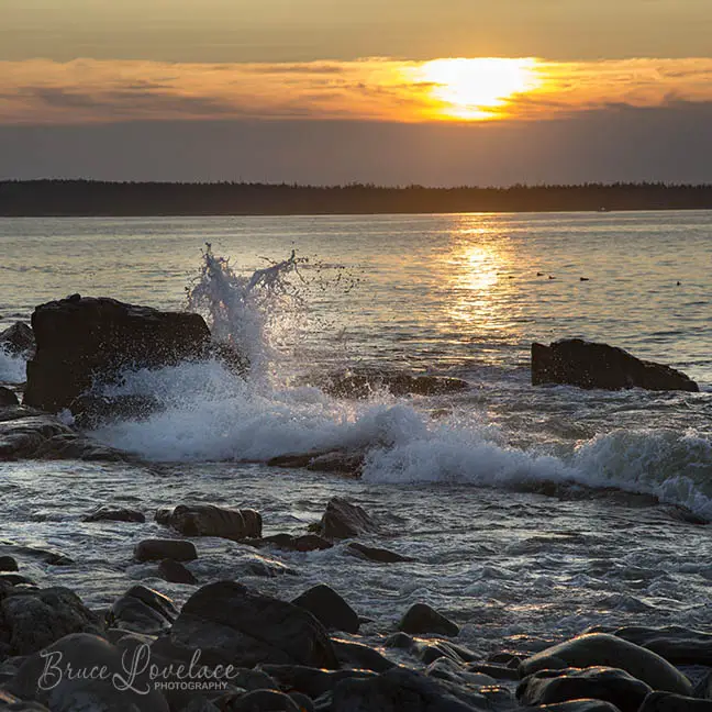 Acadia sunrise balanced composition