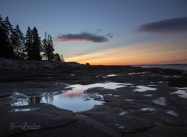 Acadia Maine coast sunrise