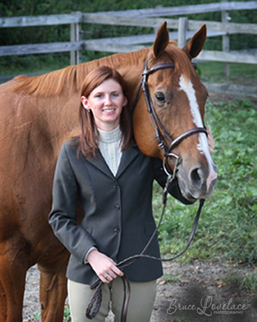 3/4 view of horse portrait