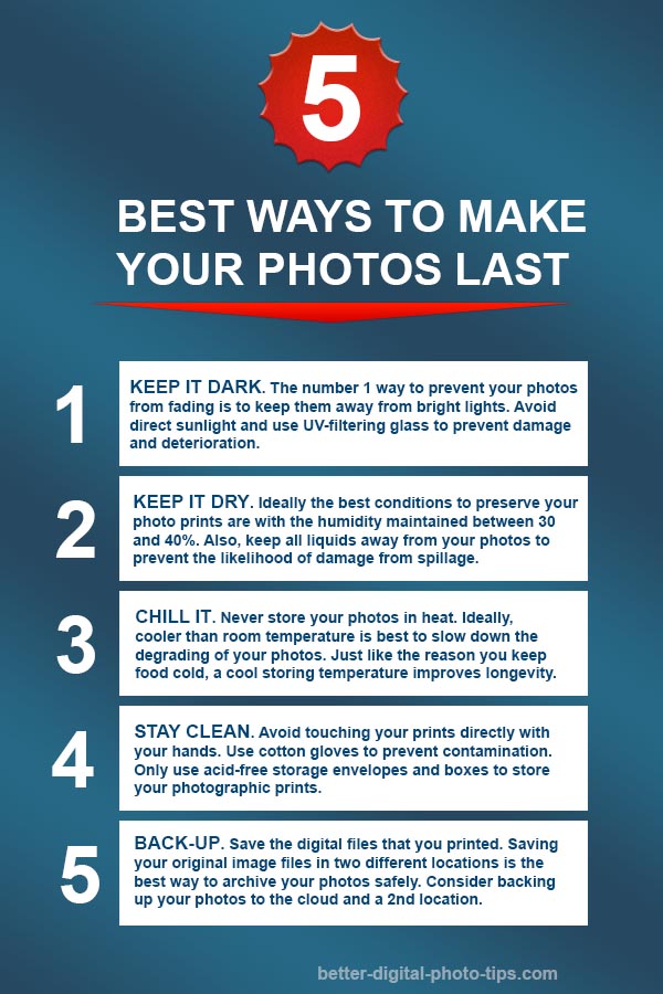 How to preserve your photos infographic
