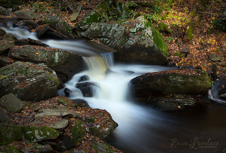 Blurred waterfall close up