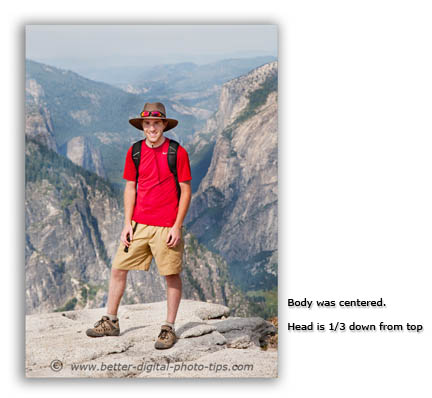 Break the rule of thirds in photography by centering your subject-on half dome