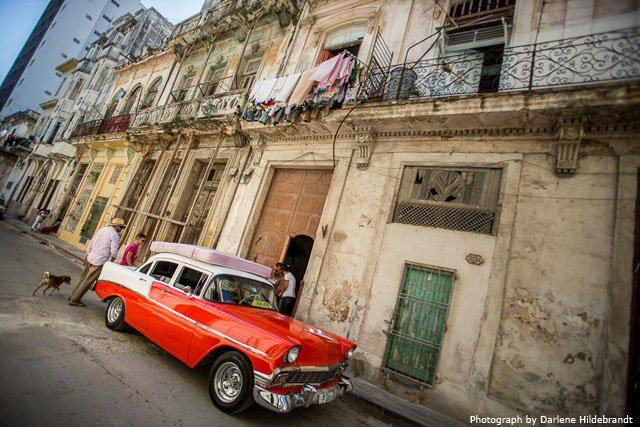 Cuba - Red Car - Darlene Hildebrandt