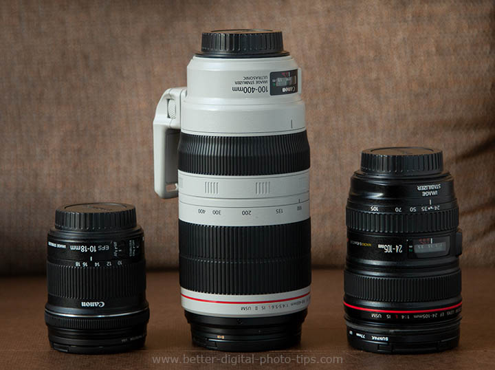 DSLR lens weight comparison