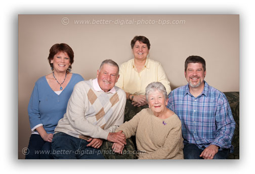 family portrait at home