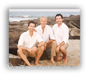 Basic Family Portrait Pose of 3 Men