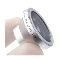 Photo of a fish-eye mobile phone camera lens