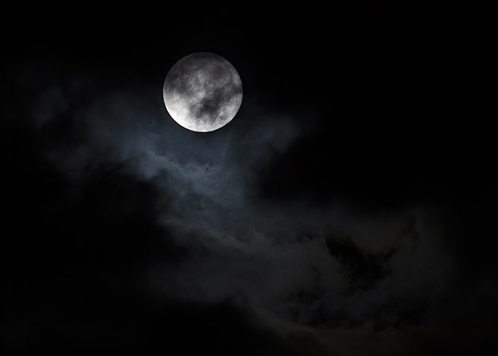 moon and clouds