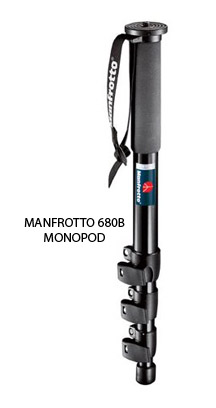 The Manfrotto 680B is a 4 section aluminum monopod