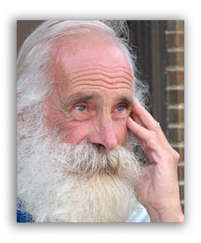 Elderly Bearded Man Smiling