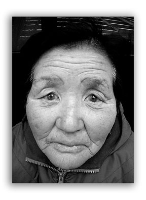 Black and White Photo of a Senior Citizen