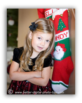 Posed portrait of a child with arms bent