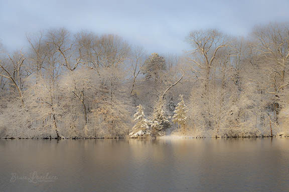 Snowy Lake landscape