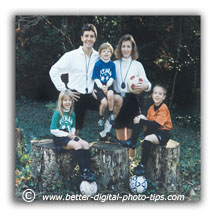 Soccer theme family portrait