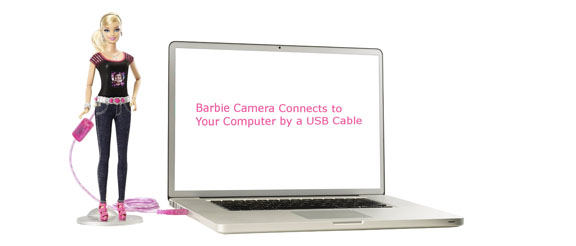 Barbie Camera connected to computer