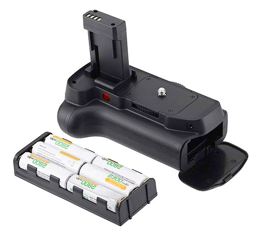 battery grip with AA batteries cartridge