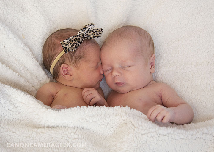 portrait of two babies