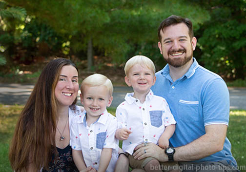 Outdoor family pose