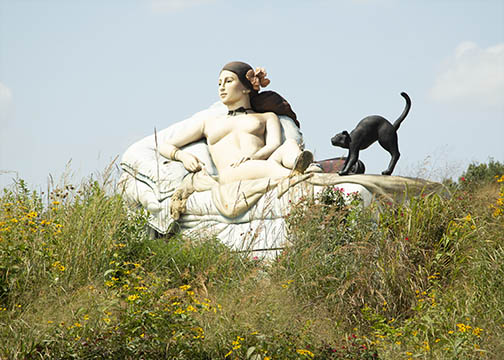 Blown away sculpture