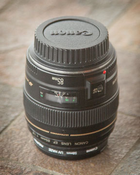 Canon 85mm f/1.8 prime lens