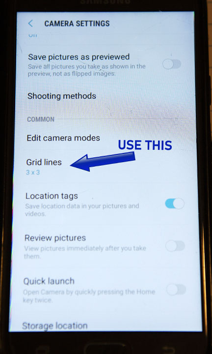 camera phone 3x3 grid