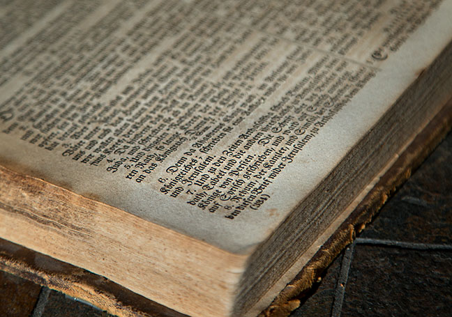 German bible close-up