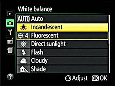 color balance settings menu