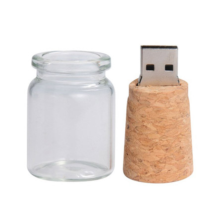 Cork and Bottle USB Flash Drive