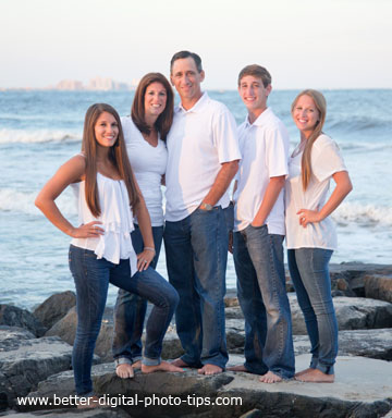 Family on the beach