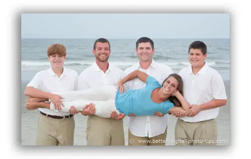 Alternative Beach Family Pose