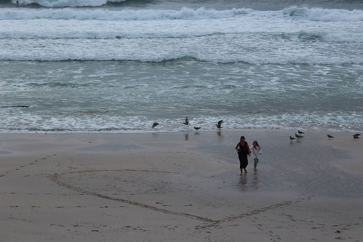 dark beach photo