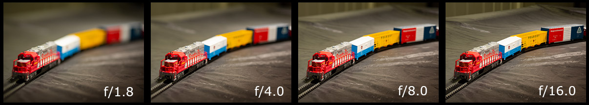 depth of field comparison images