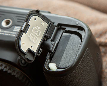 DSLR battery door