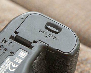 DSLR camera battery door