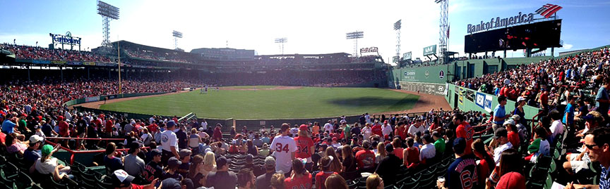 Panoramic photo of Fenway Park Boston 