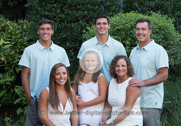 Focus on family portrait