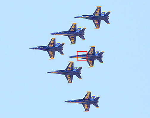 Focused jet flyover