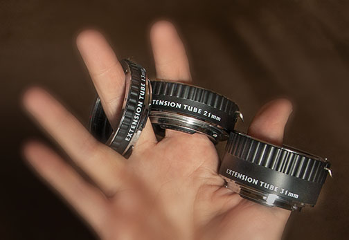 Hollow macro extension tubes