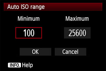 Auto ISO range