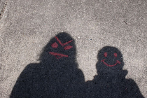 shadow photo of friends