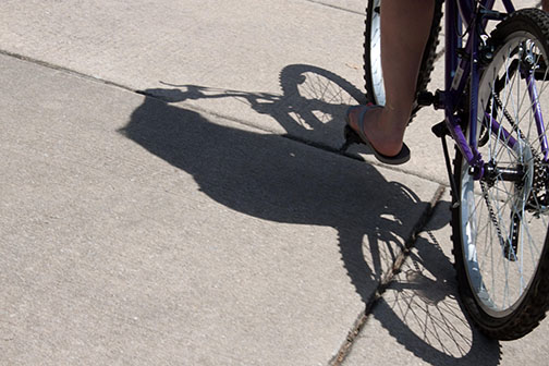 shadow picture of bicycle