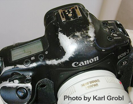 Worn DSLR Camera