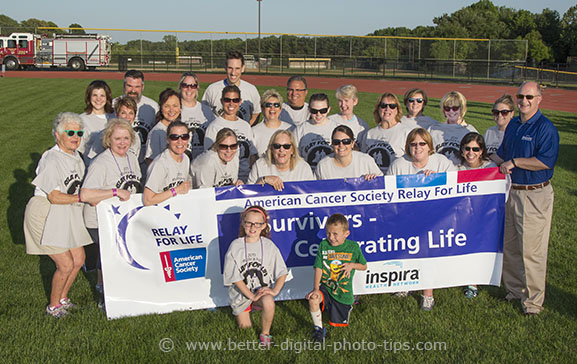 large group pose of volunteers