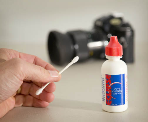Camera lens cleaning solution