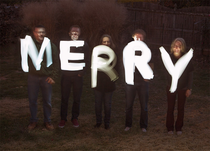 light painting with cell phones