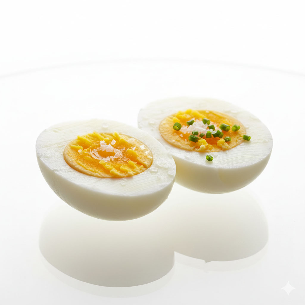 Close-up Photo of Hard Boiled Egg