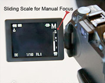 Manual focus point shoot camera