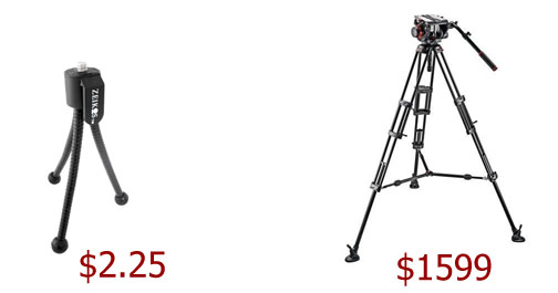 Massive range in tripod prices