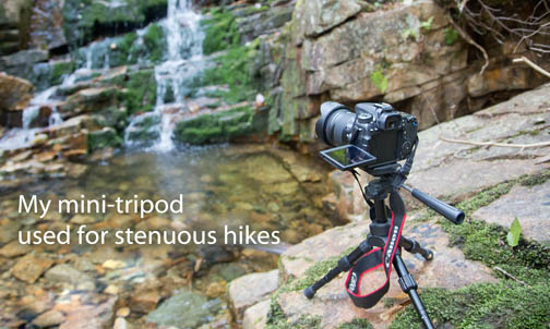 Mini tripod for hiking